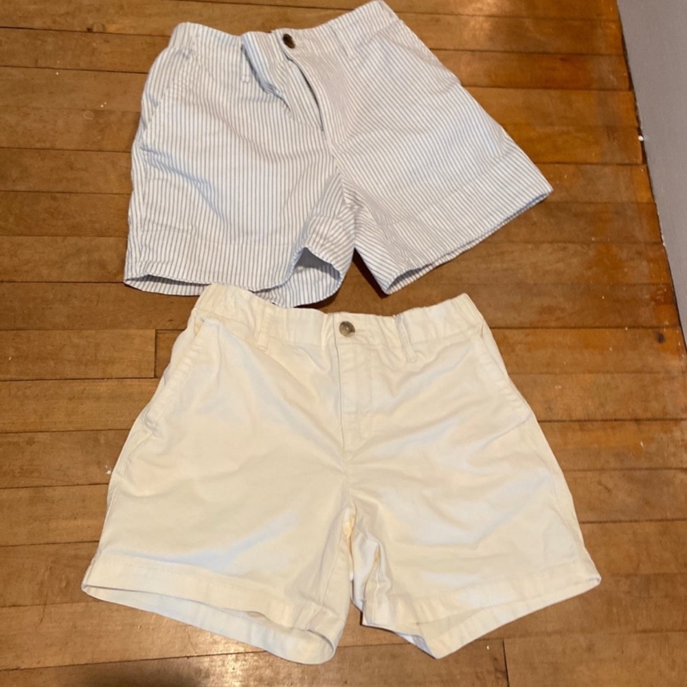 2x Pair of Everyday Shorts | Old Navy | Striped + Cream